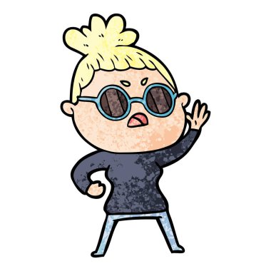 vektör çizim karikatür rahatsız kadın