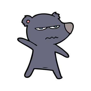 ayı çizgi film karakteri vektör çizim 