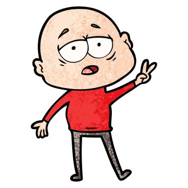 yorgun kel adam çizgi film