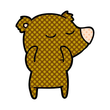 ayı çizgi film karakteri vektör çizim 