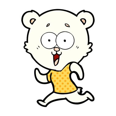 Kutup Ayısı Çizgi Filminin Vektör İllüstrasyonu