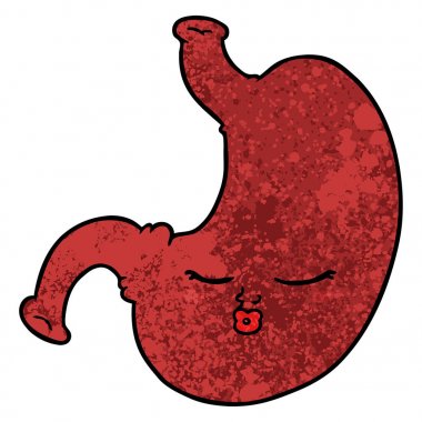 vektör çizim karikatür mide