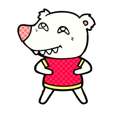 Kutup Ayısı Çizgi Filminin Vektör İllüstrasyonu