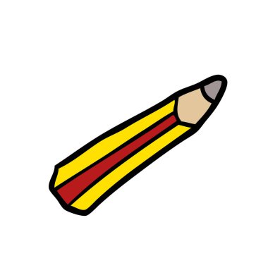 ilustración vectorial del lápiz de dibujo animado