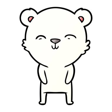 Kutup Ayısı Çizgi Filminin Vektör İllüstrasyonu