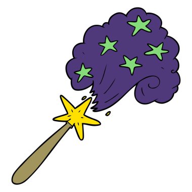 vektör çizim karikatür sihirli değnek