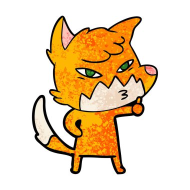Akıllı karikatür fox vektör çizim