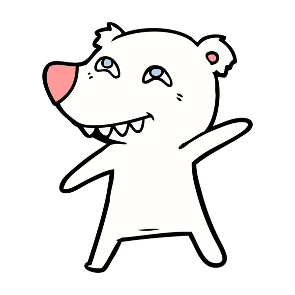 Vector Illustration Polar Bear Cartoon — Stock Vector