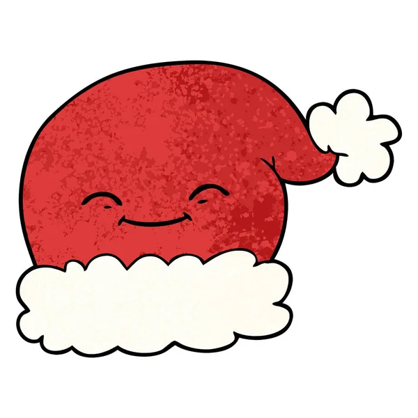 Cartone Animato Natale Santa Cappello — Vettoriale Stock