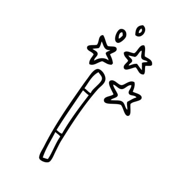 vektör çizim karikatür sihirli değnek