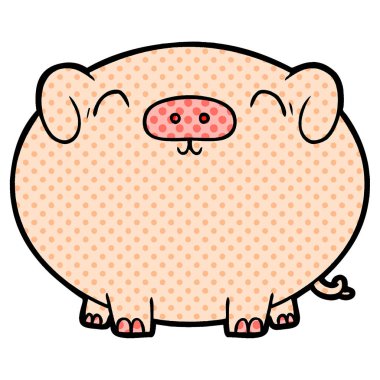 Çizgi film domuzunun vektör çizimi