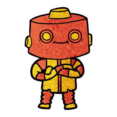 Çizgi film robotunun vektör çizimi 