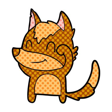 Tilki çizgi film karakteri vektör çizim