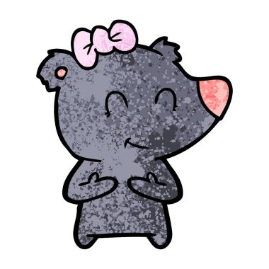 ayı çizgi film karakteri vektör çizim 