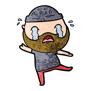 sakallı adam ağlıyor çizgi film