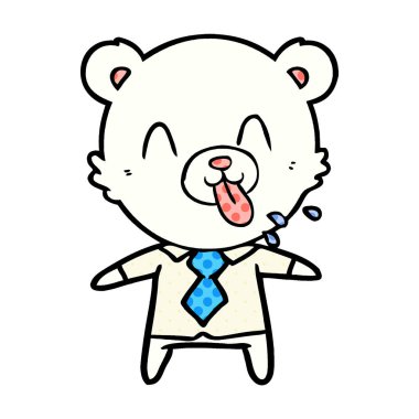 Kutup Ayısı Çizgi Filminin Vektör İllüstrasyonu