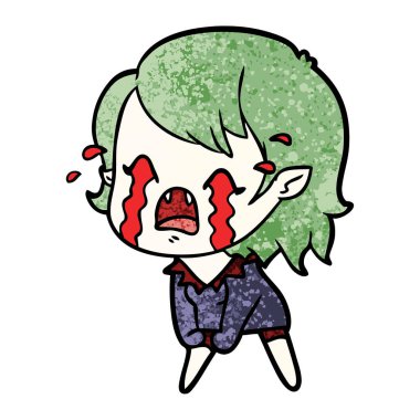 ağlayan vampir kız çizgi film