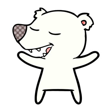 Kutup Ayısı Çizgi Filminin Vektör İllüstrasyonu