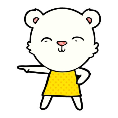 Kutup Ayısı Çizgi Filminin Vektör İllüstrasyonu