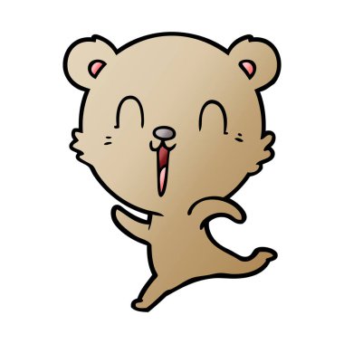 ayı çizgi film karakteri vektör çizim 