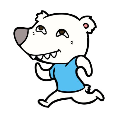 Kutup Ayısı Çizgi Filminin Vektör İllüstrasyonu