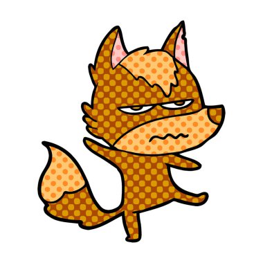 Tilki çizgi film karakteri vektör çizim