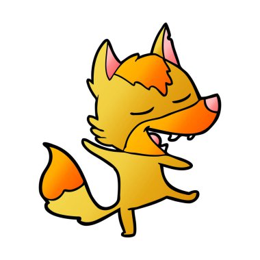 Tilki çizgi film karakteri vektör çizim