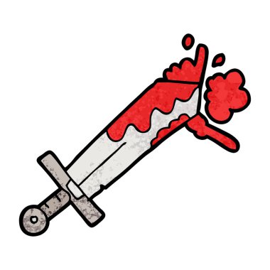 Çizgi film kılıcının vektör çizimi