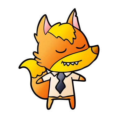 ofis işçi tilki çizgi film karakteri