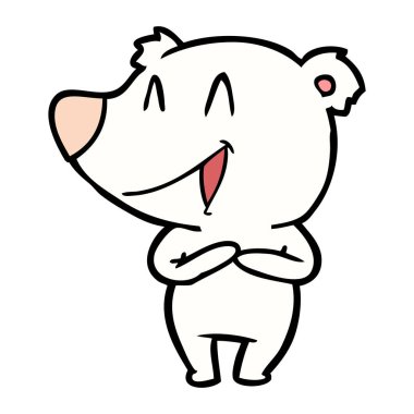 Kutup Ayısı Çizgi Filminin Vektör İllüstrasyonu