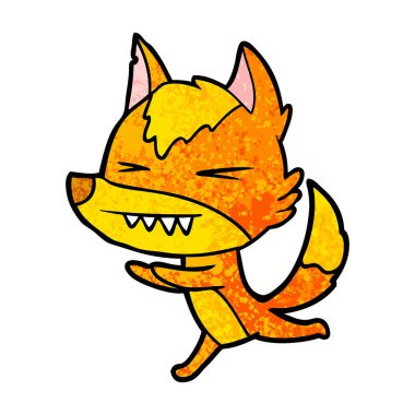 Tilki çizgi film karakteri vektör çizim