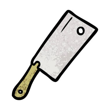 vektör çizim karikatür et cleaver