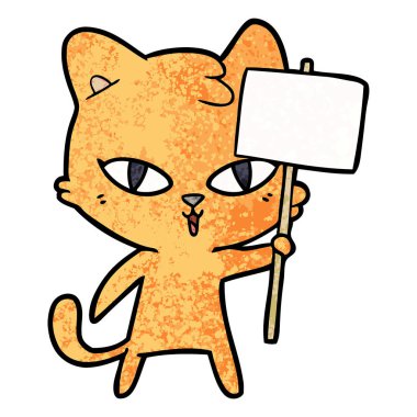 Çizgi film kedisinin vektör çizimi