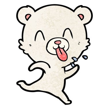 dilini kaba karikatür kutup ayısı