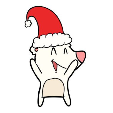 Kutup ayısı karikatür gülüyor