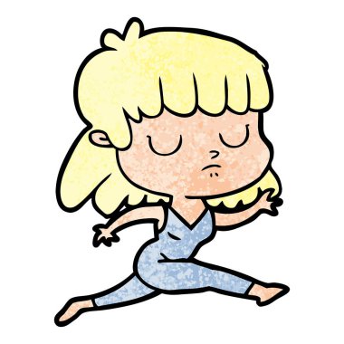 vektör çizim karikatür kayıtsız kadın