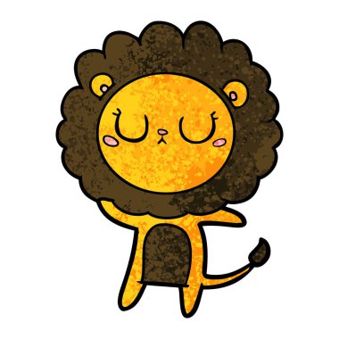 Çizgi film aslanının vektör çizimi