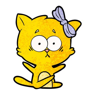 Çizgi film kedisinin vektör çizimi