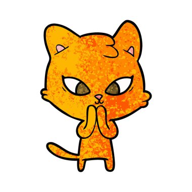 Çizgi film kedisinin vektör çizimi