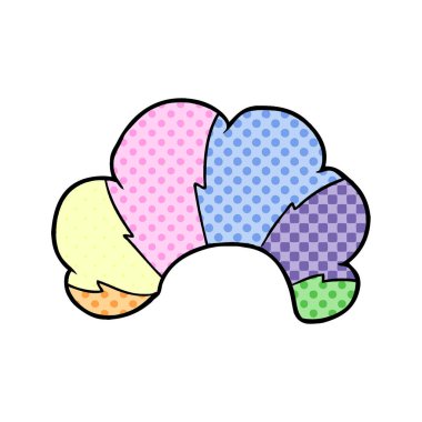 vektör çizim karikatür palyaço peruk