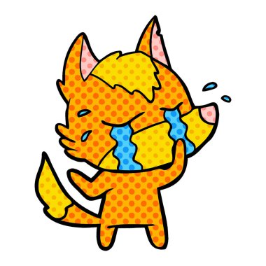 üzgün küçük tilki çizgi film karakteri