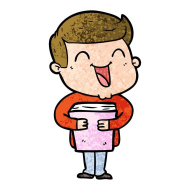 vektör çizim karikatür man gülüyor