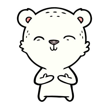 Kutup Ayısı Çizgi Filminin Vektör İllüstrasyonu