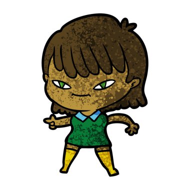 vektör çizim karikatür işaretleme kadın