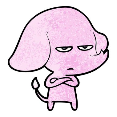 vektör çizim rahatsız çizgi fil