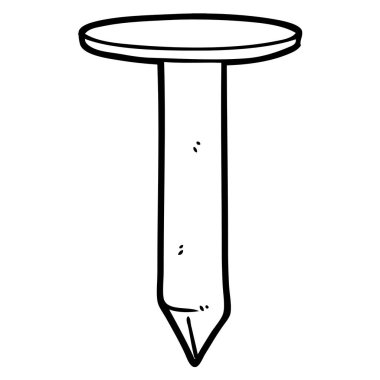 vektör çizim karikatür çivi