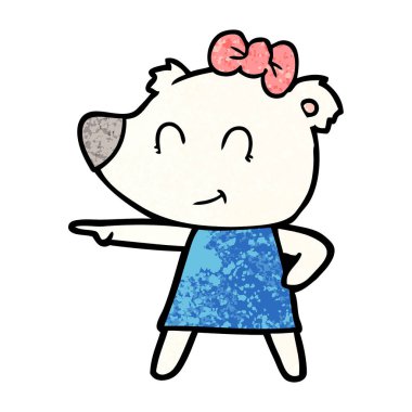 Kutup Ayısı Çizgi Filminin Vektör İllüstrasyonu