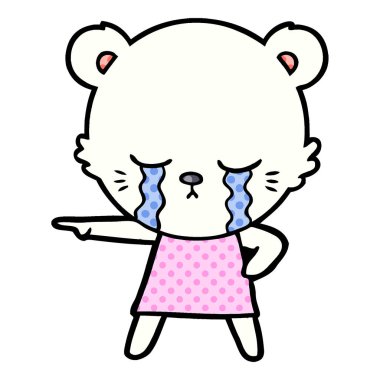 Kutup Ayısı Çizgi Filminin Vektör İllüstrasyonu