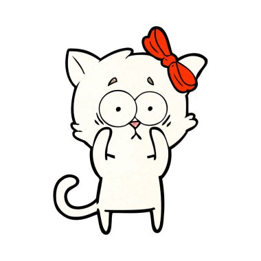 Çizgi film kedisinin vektör çizimi