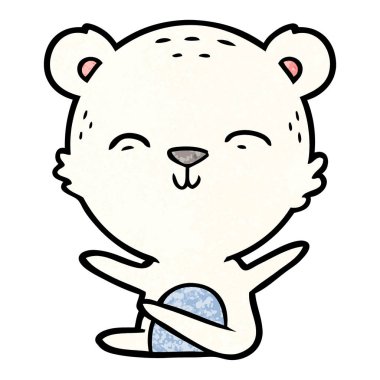 Kutup Ayısı Çizgi Filminin Vektör İllüstrasyonu